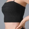 Camiseta de tirantes con sujetador incorporado «Doubles Only» - Negro