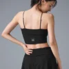 Camiseta de tirantes con sujetador incorporado «Doubles Only» - Negro