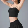 Camiseta de tirantes con sujetador incorporado «Doubles Only» - Negro