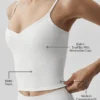Camiseta de tirantes con sujetador integrado Airbrush Refined - Blanca