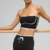 Camiseta de tirantes con sujetador integrado «Airbrush Streamlined» - Negro/Blanco