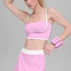 Camiseta de tirantes con sujetador integrado Airbrush Streamlined - Rosa Candy Heart/Blanco