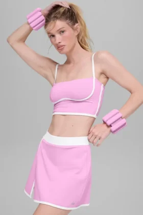 Camiseta de tirantes con sujetador integrado Airbrush Streamlined - Rosa Candy Heart/Blanco