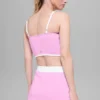 Camiseta de tirantes con sujetador integrado Airbrush Streamlined - Rosa Candy Heart/Blanco