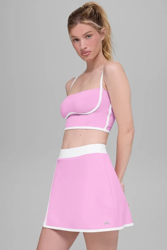 Camiseta de tirantes con sujetador integrado Airbrush Streamlined - Rosa Candy Heart/Blanco