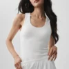 Camiseta de tirantes con sujetador integrado Alo Softsculpt No Nonsense - Blanco