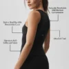 Camiseta de tirantes con sujetador integrado Alo Softsculpt No Nonsense - Negro