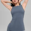 Camiseta de tirantes con sujetador integrado Alo Softsculpt Precision de manga larga - Bluestone