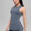 Camiseta de tirantes con sujetador integrado Alo Softsculpt Precision de manga larga - Bluestone