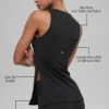 Camiseta de tirantes con sujetador integrado Alo Softsculpt Precision - Negro