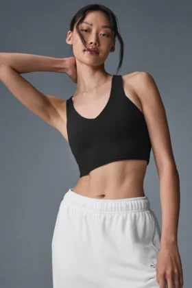 Camiseta de tirantes con sujetador integrado «Real Bra» - Negro