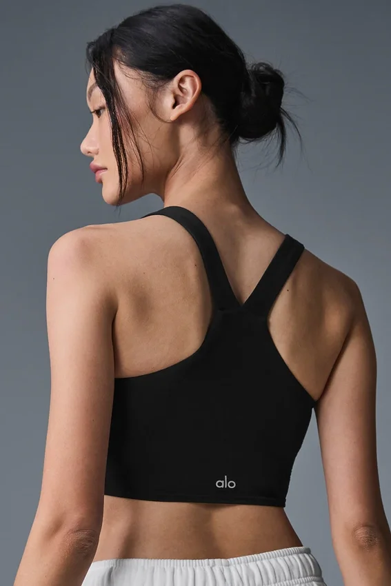 Camiseta de tirantes con sujetador integrado «Real Bra» - Negro
