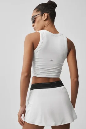 Camiseta de tirantes con sujetador Sway – Blanco