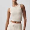 Camiseta de tirantes con sujetador Sway - Gris avena jaspeado
