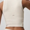 Camiseta de tirantes con sujetador Sway - Gris avena jaspeado