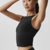 Camiseta de tirantes con sujetador Sway - Negro