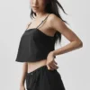 Camiseta de tirantes «Connection» corta — Negro