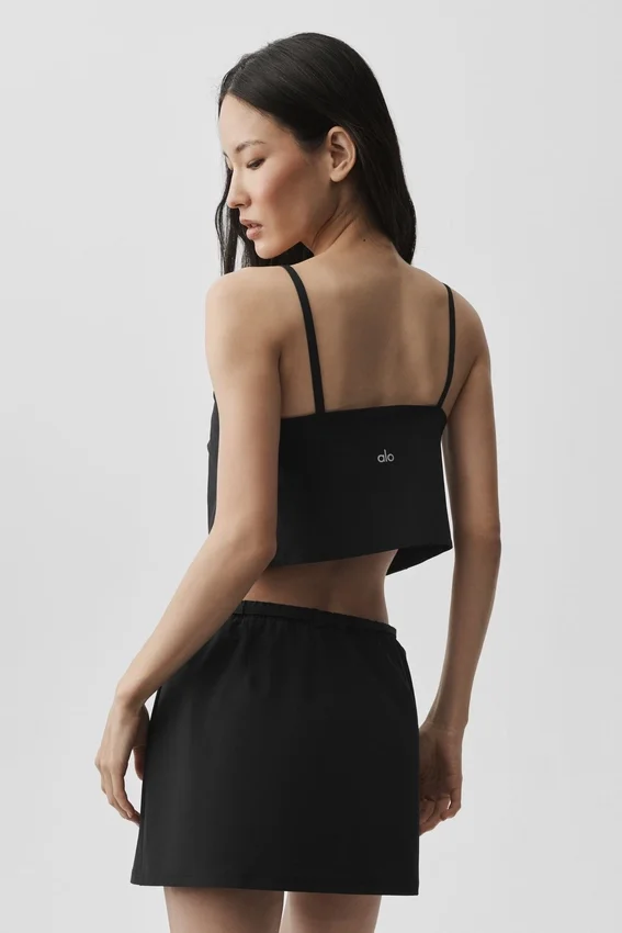 Camiseta de tirantes «Connection» corta — Negro