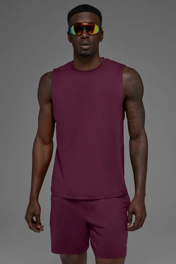 Camiseta de tirantes Conquer Muscle - Burdeos
