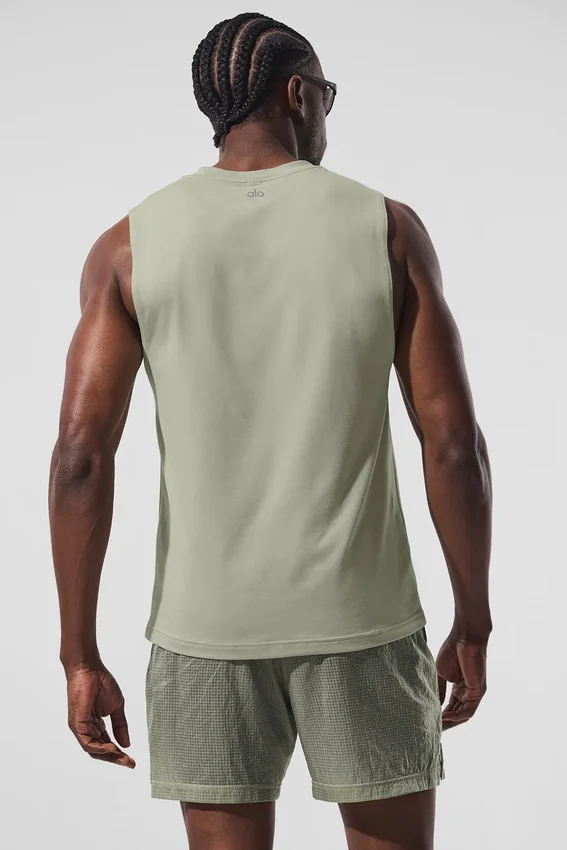 Camiseta de tirantes Conquer Muscle - Piedra caliza