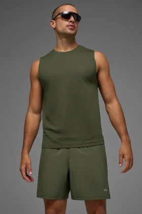 Camiseta de tirantes Conquer Muscle - Verde oliva