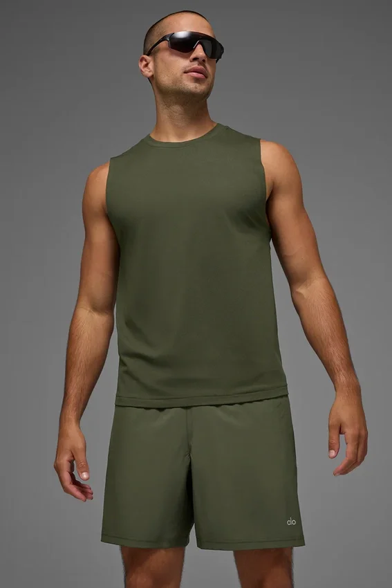 Camiseta de tirantes Conquer Muscle - Verde oliva