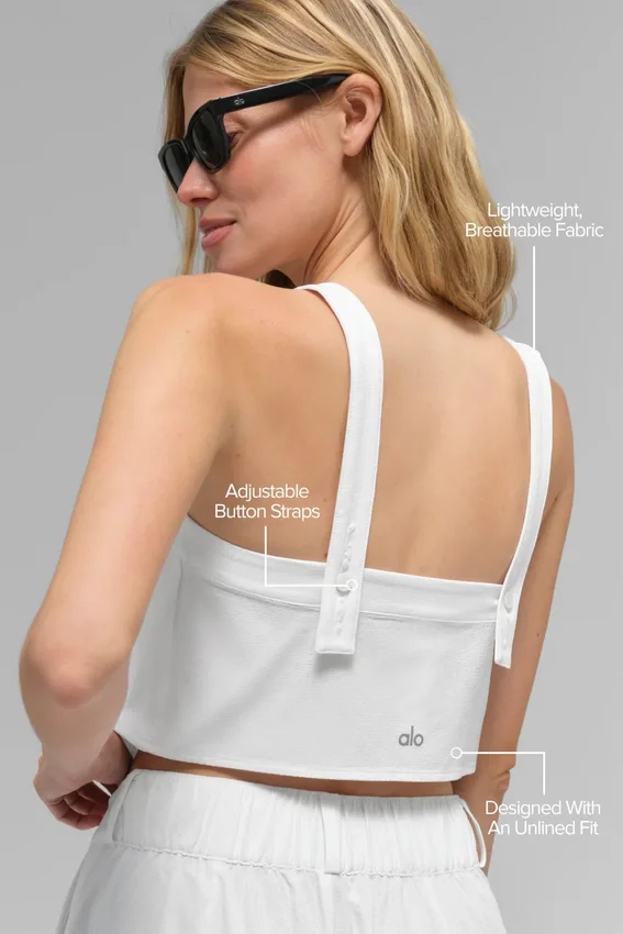 Camiseta de tirantes corta Dreamscape - Blanco