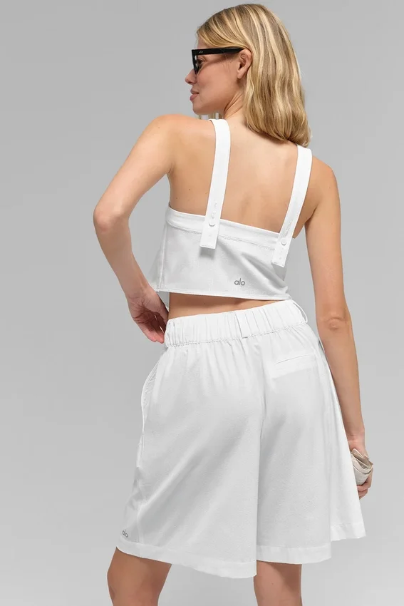 Camiseta de tirantes corta Dreamscape - Blanco