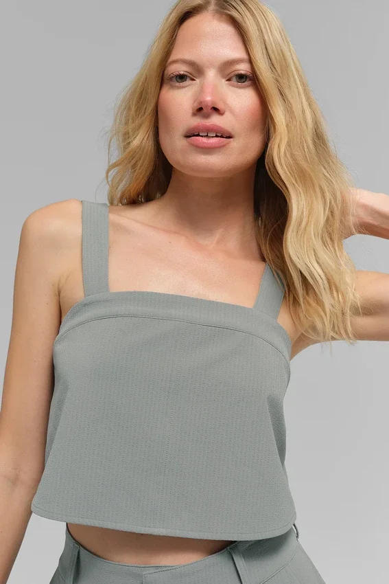 Camiseta de tirantes corta Dreamscape - Gris lunar