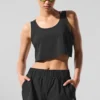 Camiseta de tirantes corta «Sport Star» - Negro