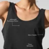 Camiseta de tirantes corta «Sport Star» - Negro
