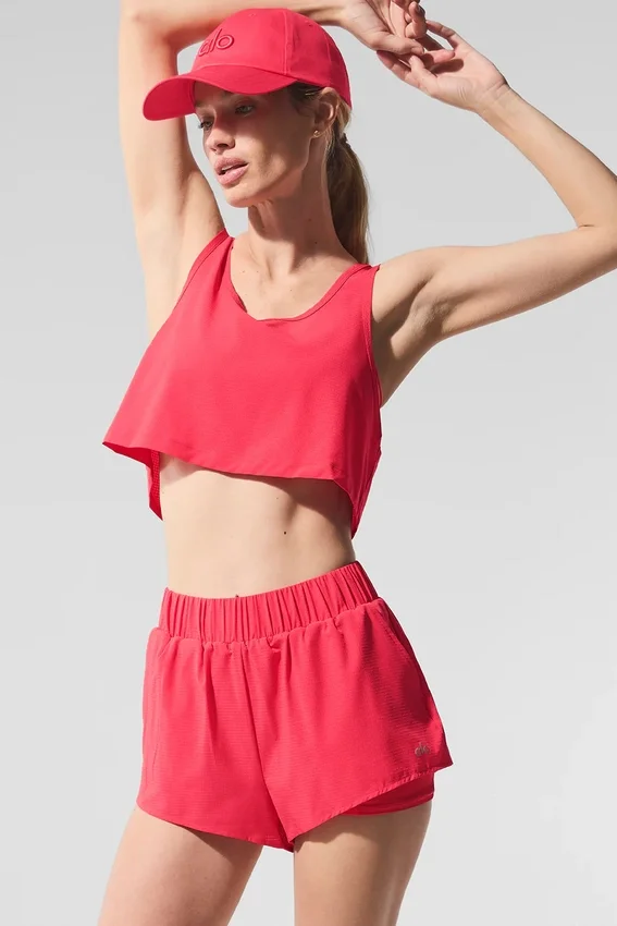 Camiseta de tirantes corta Sport Star - Rojo caramelo