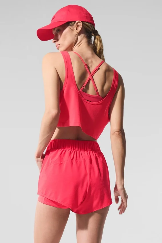 Camiseta de tirantes corta Sport Star - Rojo caramelo