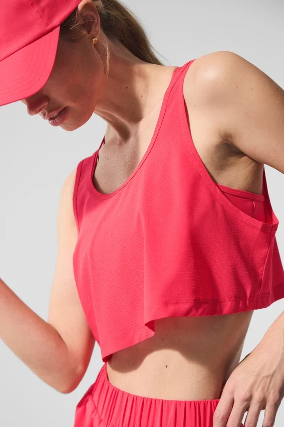 Camiseta de tirantes corta Sport Star - Rojo caramelo
