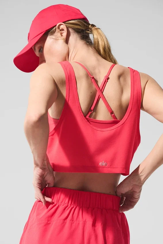 Camiseta de tirantes corta Sport Star - Rojo caramelo