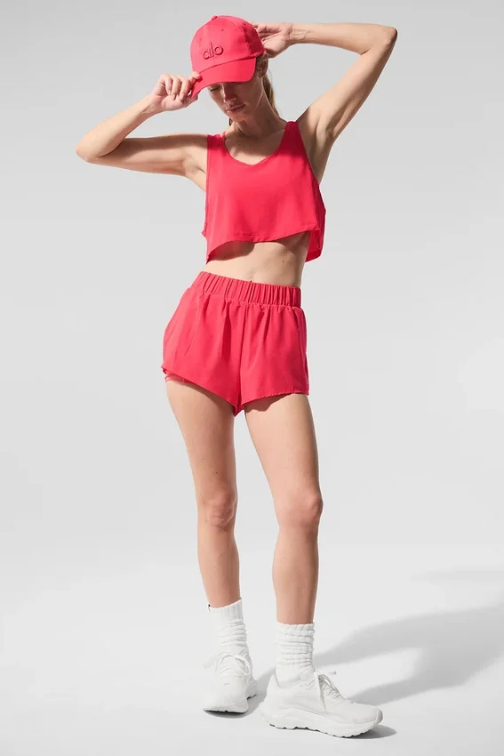 Camiseta de tirantes corta Sport Star - Rojo caramelo