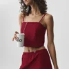 Camiseta de tirantes Cropped Connection - Rojo «Summer Romance»