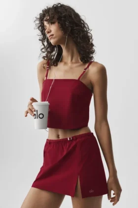 Camiseta de tirantes Cropped Connection - Rojo «Summer Romance»