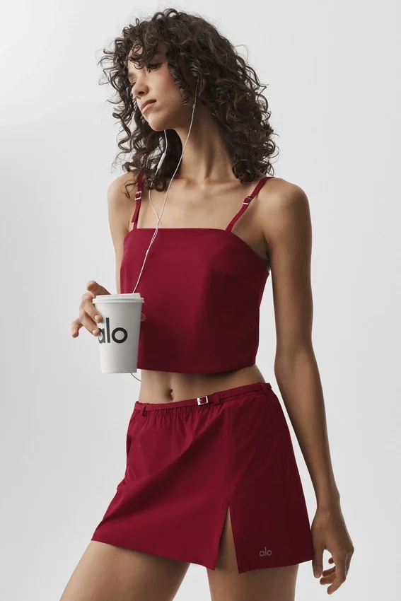 Camiseta de tirantes Cropped Connection - Rojo «Summer Romance»