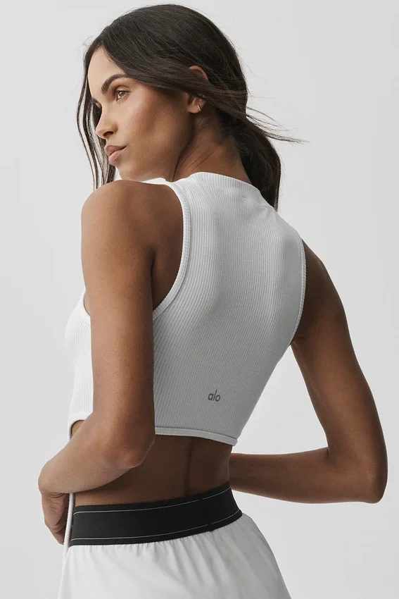 Camiseta de tirantes de Bienestar Rib Flaunt - Blanca