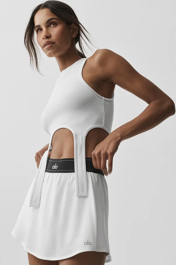 Camiseta de tirantes de Bienestar Rib Flaunt - Blanca