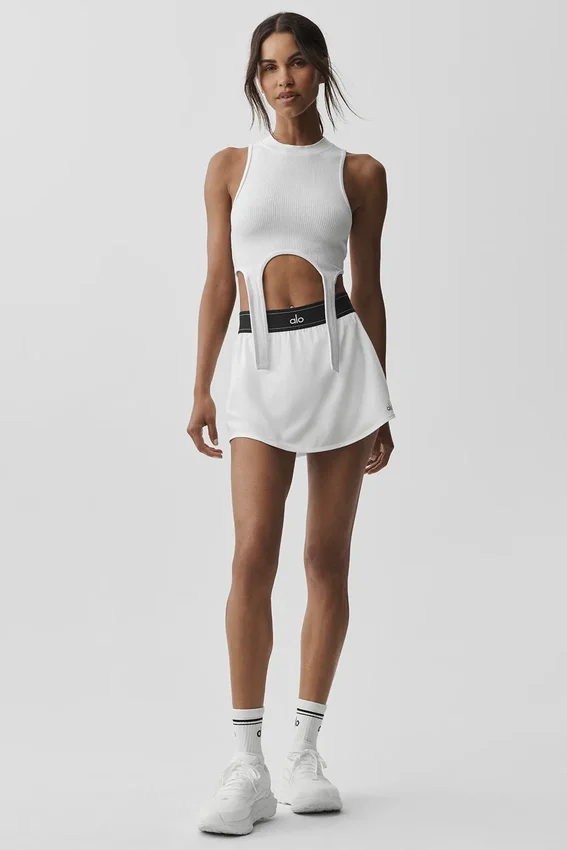 Camiseta de tirantes de Bienestar Rib Flaunt - Blanca