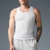 Camiseta de tirantes de modal acanalado para el día a día - Blanca