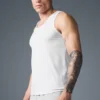 Camiseta de tirantes de modal acanalado para el día a día - Blanca