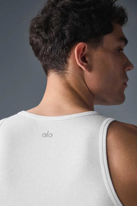 Camiseta de tirantes de modal acanalado para el día a día - Blanca