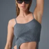 Camiseta de tirantes de punto vaquero - Gris acero/antracita
