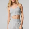 Camiseta de tirantes «Delicate Lounge» de punto acanalado - Gris jaspeado deportivo