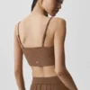 Camiseta de tirantes «Delicate Lounge» de punto acanalado - Marrón «Sun Kissed»