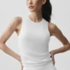 Camiseta de tirantes «En Pointe» de canalé - Blanco