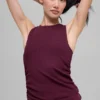Camiseta de tirantes «En Pointe» de canalé - Burdeos